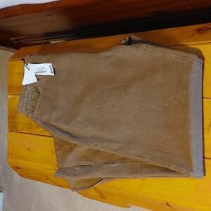 🍁NWT Women's Boo Hoo High Waist Distressed Brown Wide Leg Fray Hem Jeans